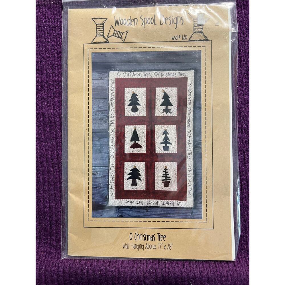 O christmas tree mini quilt wall hanging pattern